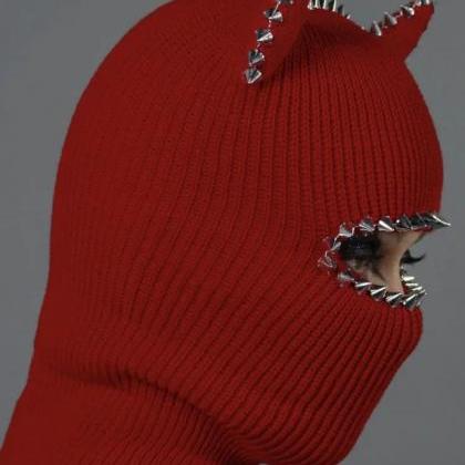 Fashion 1 Hole Rivet Balaclava Full Face Ski Mask..
