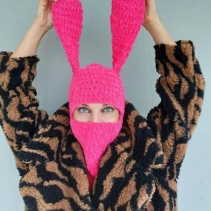 Halloween Balaclava Long Bunny Ears Hat Funny..