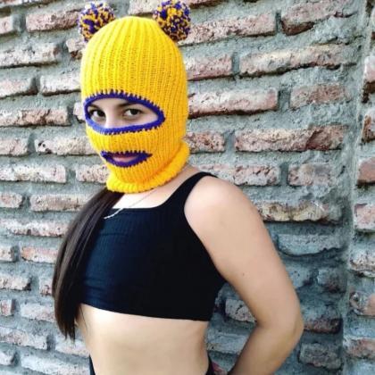 Halloween Unisex Knitted Balaclava Hat Masquerade..