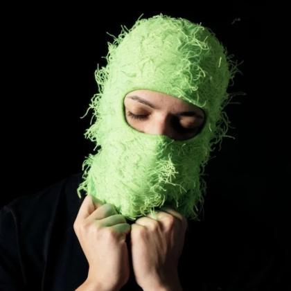 Balaclava Distressed Knitted Full Face Ski Mask..