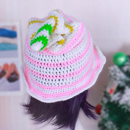 Unisex Halloween Knitted Witch Hat Multi Color..