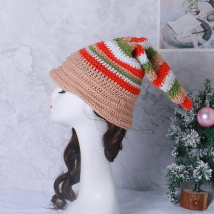 Women Hat Knitted Halloween Witch Hats Party..