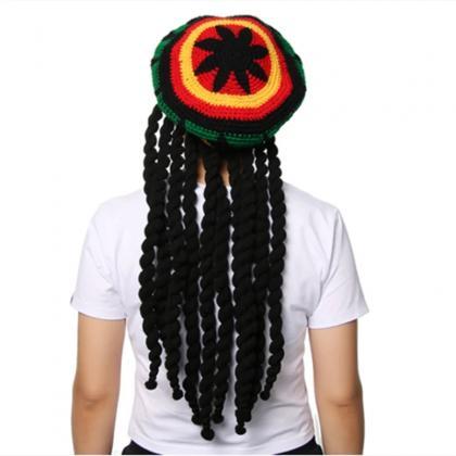 Beret Knitted Cap For Mens Women Jamaican Knit..