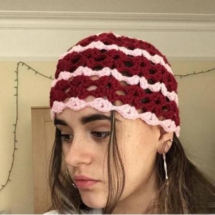 Spring And Summer Hollow Flower Pullover Hats For..