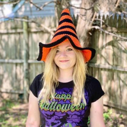 Halloween Cosplay Dark Witch Props Hat Party Warm..
