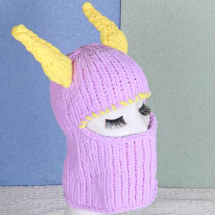 Fashion Womens Knit Full Face Ski Mask Crochet..