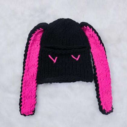 Halloween Devil Sanrio Kuromi Creative Knitted Hat..