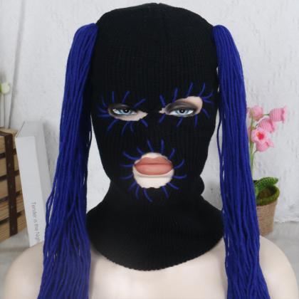 2023 Cross Border Double Horsetail Wig Hat Adult..