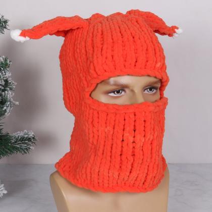1pc Knitted Hat Women Warm Winter Woolen Cap Cute..