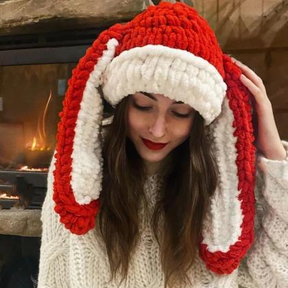 Woolen Hat Knitted Caps Animal Ear Hat Winter..