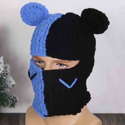Y2k Unisex Winter Beanie Cute Knitted Cartoon Bear..
