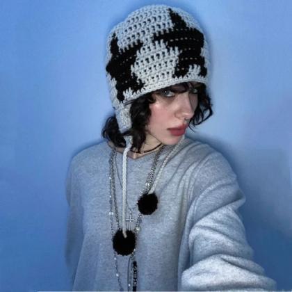 Funny Cute Plush Stars Hat Autumn Winter Wool Hat..