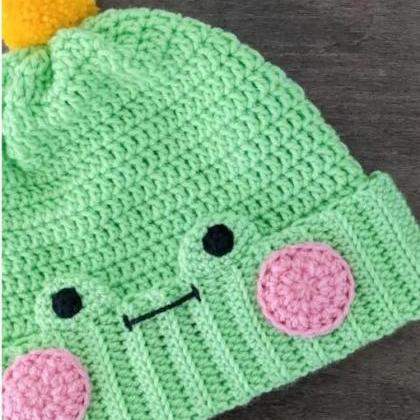 Japanese Plush Cute Frog Women's Hats..