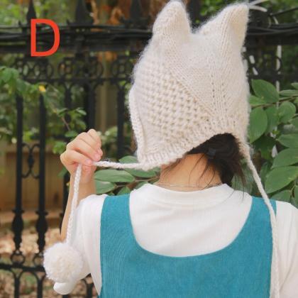 Adult Cute Demon Horn Hat Autumn And Winter Warm..