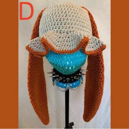 2023 Knitted Big Rabbit Ear Hat Beanies For..