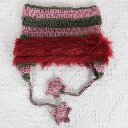 Popular Female Hat Knitting Beanie Hat With Cats..
