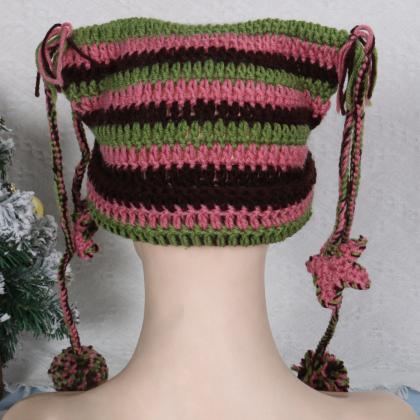 Cute Y2k-style Cat Ear Hat Little Devil Knitted..