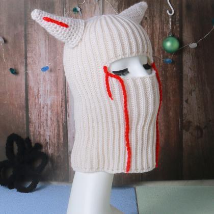Windproof Full Face Mask Woolen Hat Beanies Warm..
