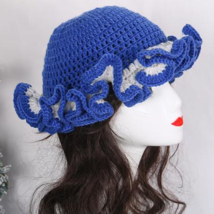 Handmade Crochet Bucket Hat For Woman Teen Outdoor..