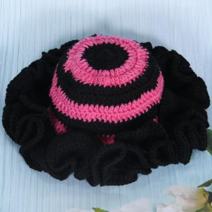 Handmade Crochet Bucket Hat For Woman Teen Outdoor..