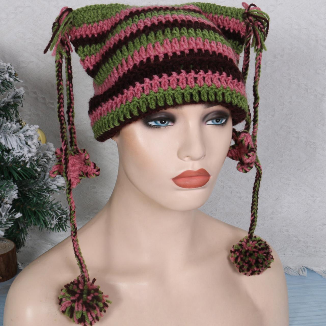 Cute Y2k-style Cat Ear Hat Little Devil Knitted Hat Slouchy Beanies For Women