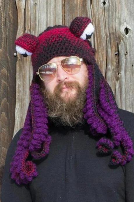 Crochet Octopus Hat Unique Soft Crochet Beanies A Very Good Birthday Christmas Gft For Halloween Costume Cosplay